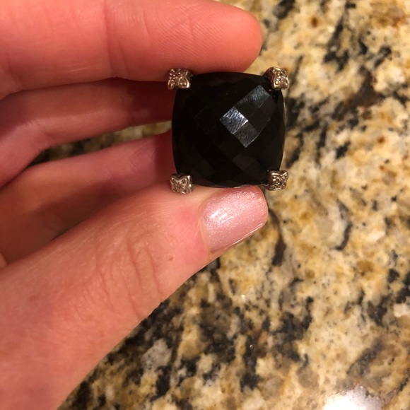David Yurman Black Onyx Cocktail Ring - Picture 3 of 7